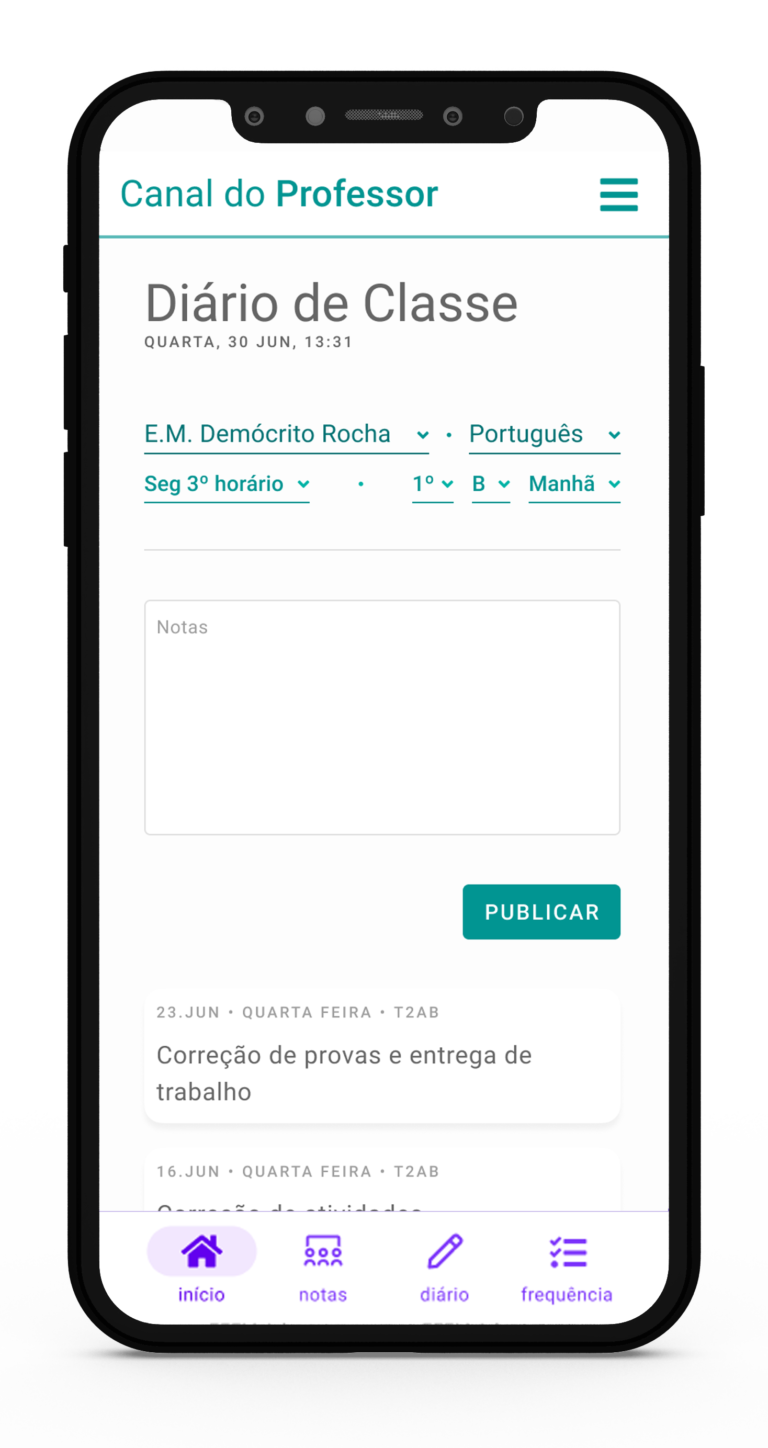 tela-lançar-diario-de-classe